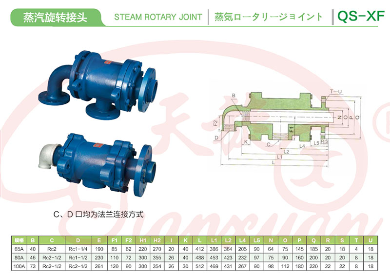 QS-XF(65-100)型旋轉(zhuǎn)接頭